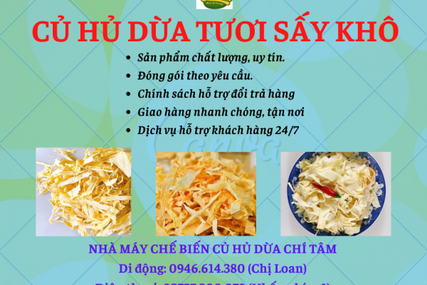 CỦ HỦ DỪA SẤY KHÔ BẾN TRE
