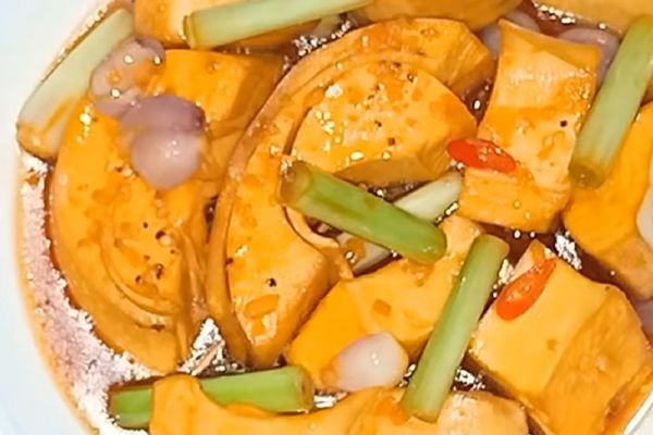 củ hủ dừa kho rệu