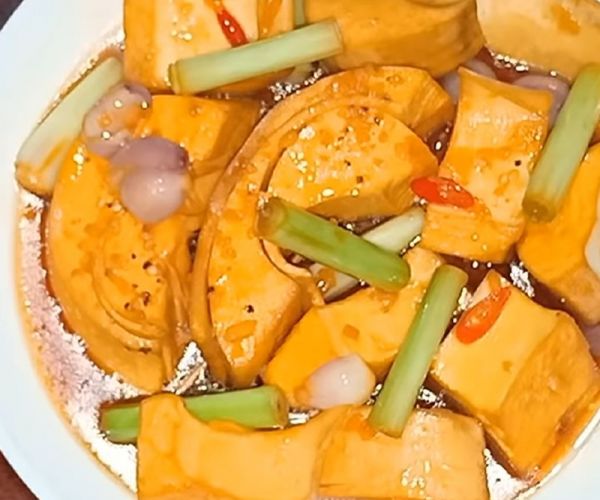 củ hủ dừa kho rệu