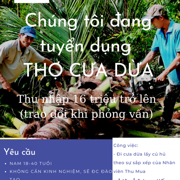 TUYỂN DỤNG THỢ CƯA