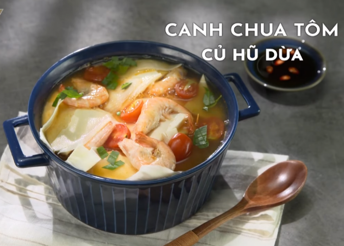 Cách làm CANH CHUA CỦ HỦ DỪA TÔM ĐẤT đậm đà